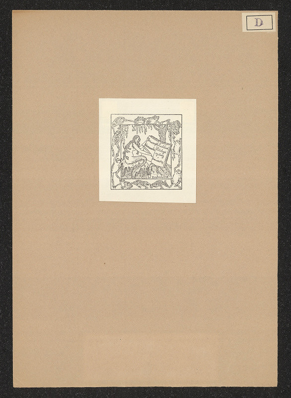 Stanislaw Dąbrowski – Exlibris Zaklad patologii University Warszawski 