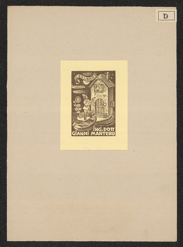 István Drahos (Darabos) – Exlibris ing. Dott, Gianni Mantero 