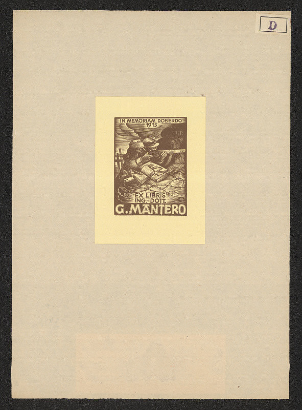 István Drahos (Darabos) – Exlibris ing. Dott, G. Mantero 