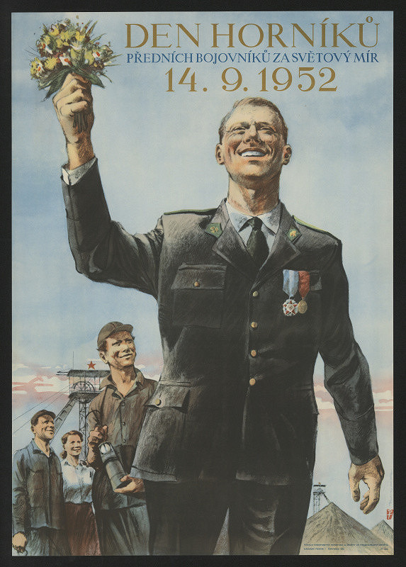 Propagační tvorba – Den horníků. 14.9.1952 