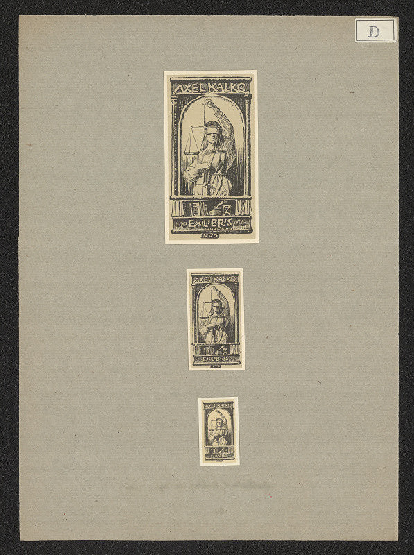 Niels Vinding Dorph – Axel Kalko exlibris NVD 