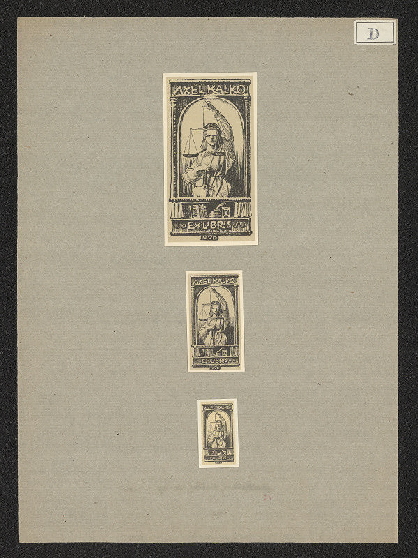 Niels Vinding Dorph – Axel Kalko exlibris NVD 