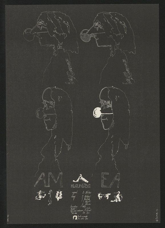 Dušan Ždímal – Am a Ea. Klauniáda. B. Polívka, D. Bláhová. Divadlo na provázku Brno 