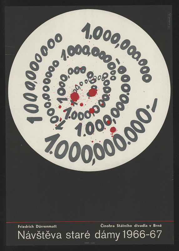 Jan Rajlich st. – F. Dürrenmatt: Návštěva staré dámy. Činohra Stát.divadla v Brně 