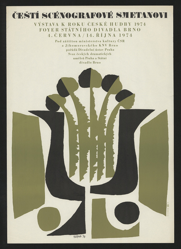 Jaroslav Sůra – Čeští scénografové Smetanovi. Výstava k Roku čes. hudby 1974. Stát.divadlo v Brně 