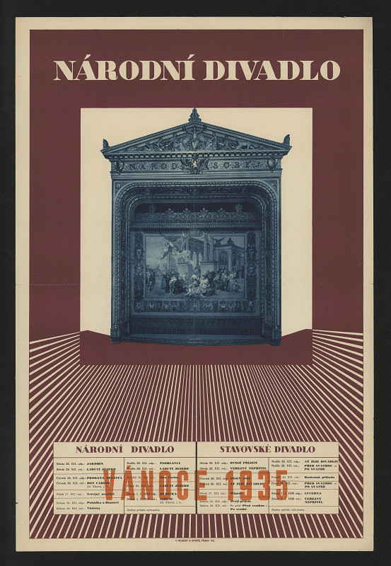 neznámý – Národní divadlo. Vánoce 1935 