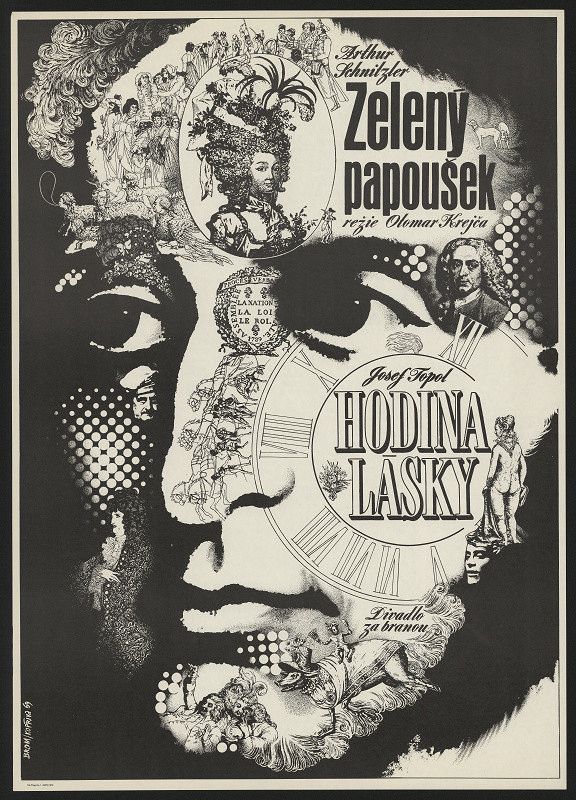 Pavel Brom – A. Schnitzler: Zelený papoušek. J.Topol: Hodina lásky. Divadlo Za branou Praha 