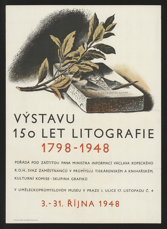 Cyril Bouda – Výstava 150 let litografie 1798-1948. UPM Praha 3.-31. října 1948 