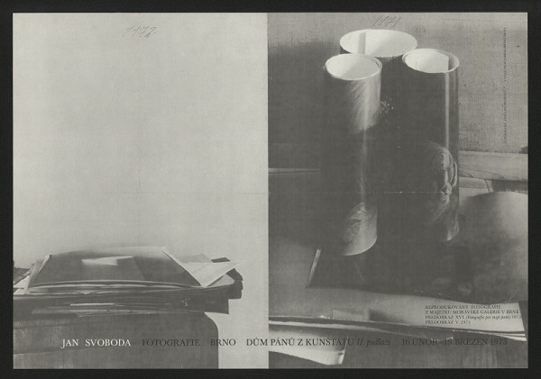 Anna Svobodová – Jan Svoboda. Fotografie Brno. DUMB, Dům pánů z Kunštátu 16.2.-16.31975 