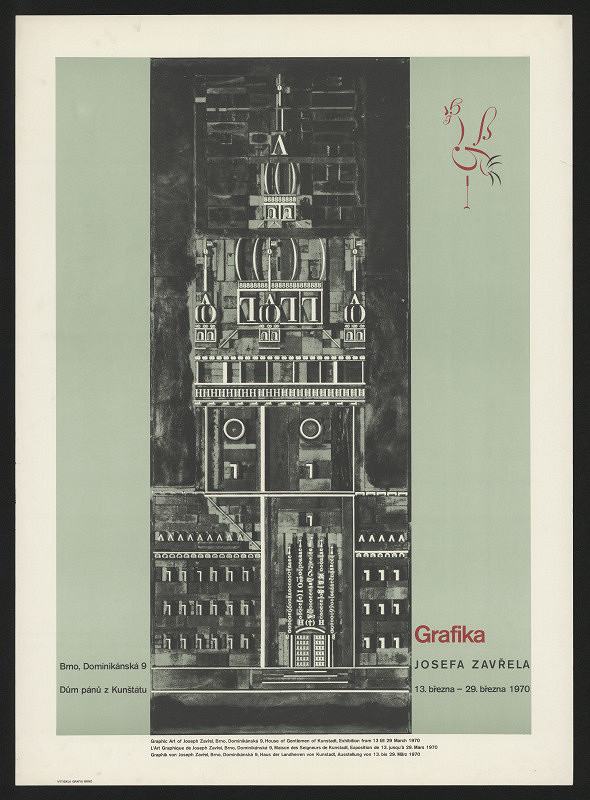Josef Zavřel – Grafika Josefa Zavřela.DUMB, Dům pánů z Kunštátu 13.3.-29.3.1970 