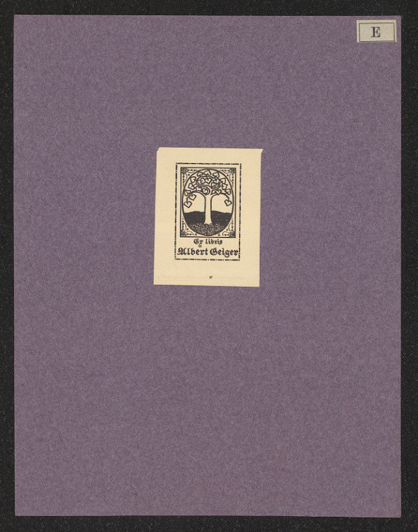 Hellm. Eichardt – Exlibris Alber Geiger 