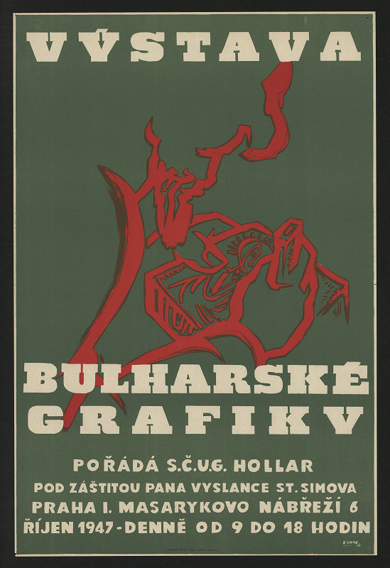 Václav Sivko – Výstava bulharské grafiky. SČUG Hollar, říjen 1947 