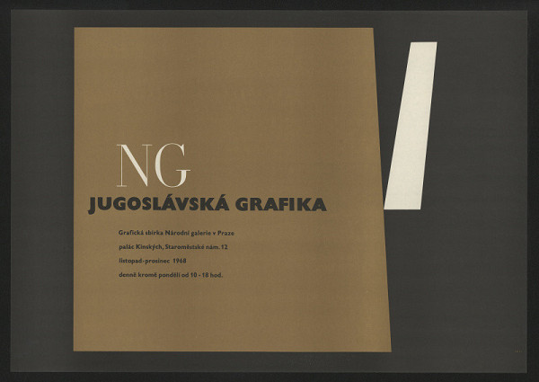 neznámý – Jugoslávská grafika. Grafická sbírka NG. Palác Kinských, listop.-pros.1968 