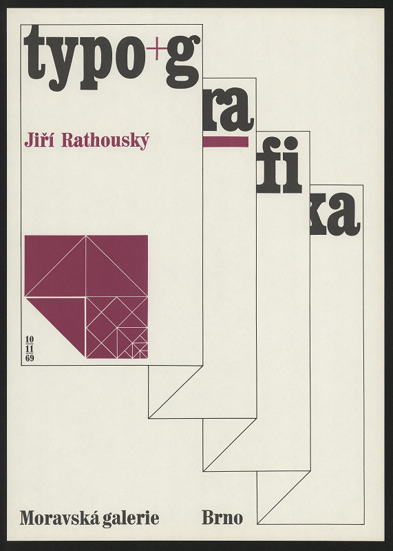 neznámý – Jiří Rathouský. Typo+grafika. MG Brno 10.11.1969 