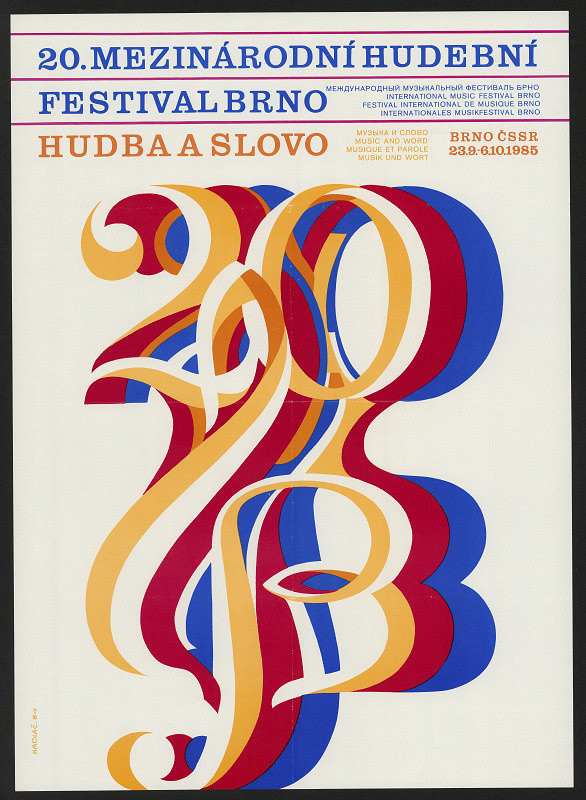 Jiří Hadlač – 20. mezinár. hudební festival Brno. Hudba a slovo 1985 