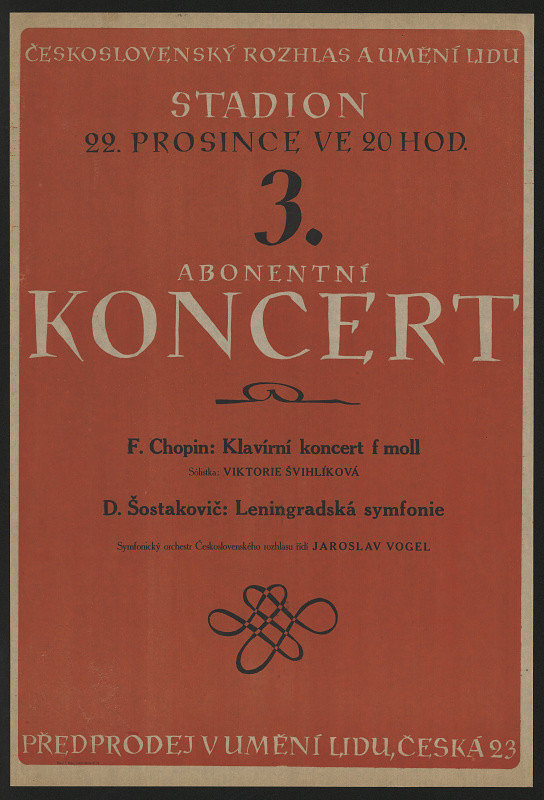 neznámý – 3. abonentní koncert Stadion 22. prosince 