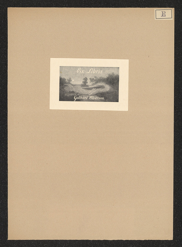Gotthard Elverson – Ex libris Gotthard Elverson 