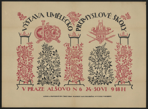 Antonín Chlebeček – Výstava uměleckoprůmyslové školy v Praze 24.-30.6. (r.chybí) 