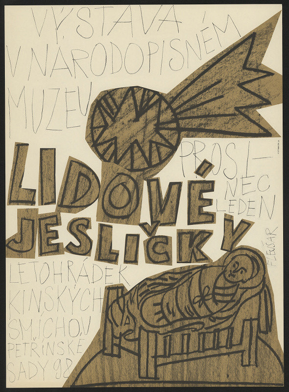 Josef Flejšar – Lidové jesličky. Výstav v Národopisném muzeu, Letohrádek Kinských Smíchov Praha 