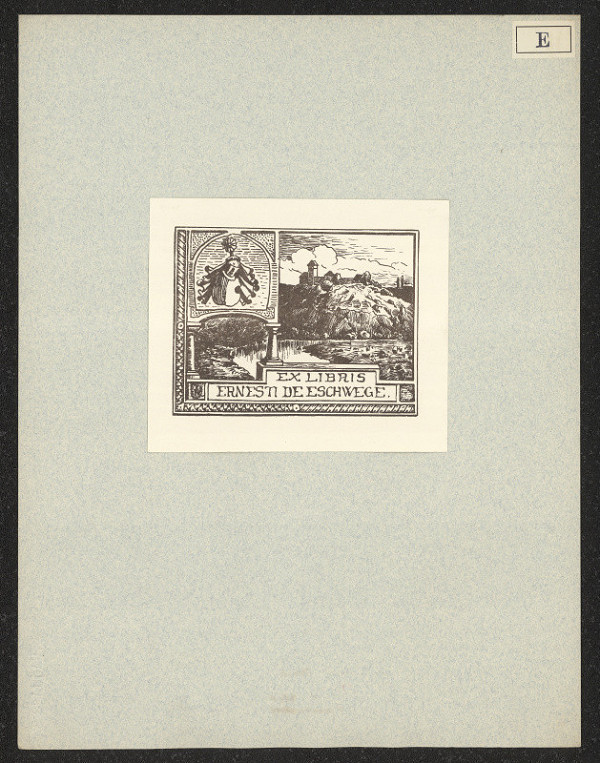 Eilmar von Eschwege – Ex libris Ernesti de Eschwege 