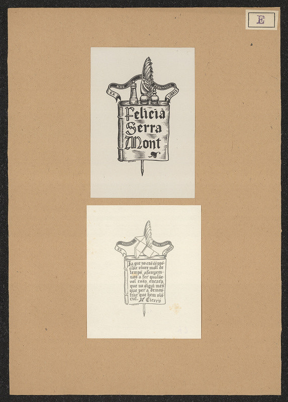 Joan Estiarte Samsó – Ex libris Felicia Serra Mont 