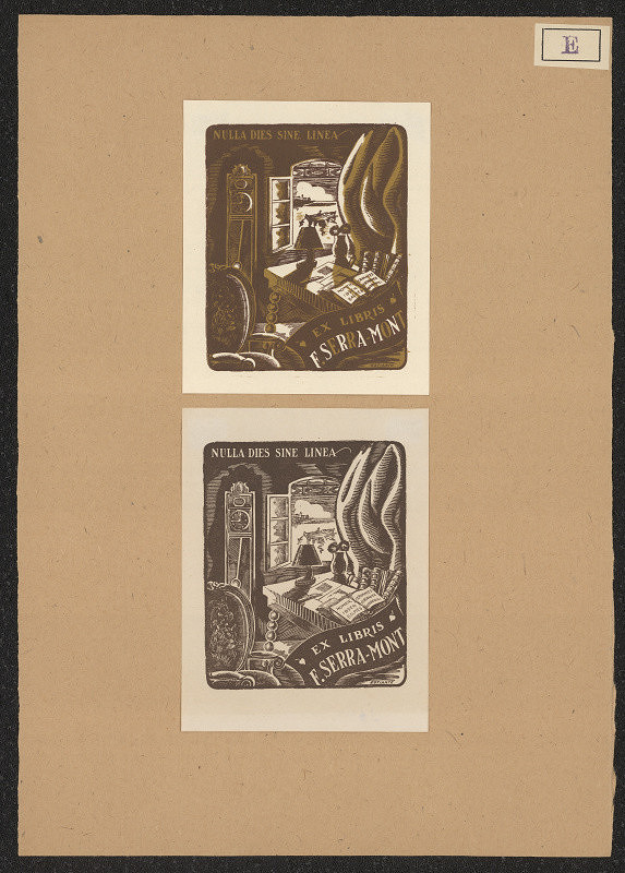 Joan Estiarte Samsó – Ex libris F. Serra-Mont 