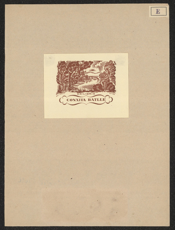 Joan Estiarte Samsó – Ex libris Conxita Batlle 