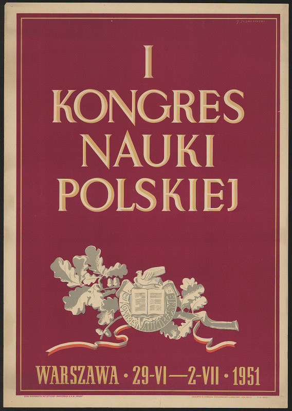 Jan Slomczynski – I. Kongres nauki polskiej 1951, Warszawa 