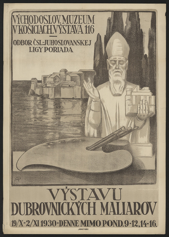 signatura AP – Odbor čsl.-juhoslovanskej ligy poriada výstavu dubrovnických maliarov. Výchosl.múzeum v Košiciach 1930 