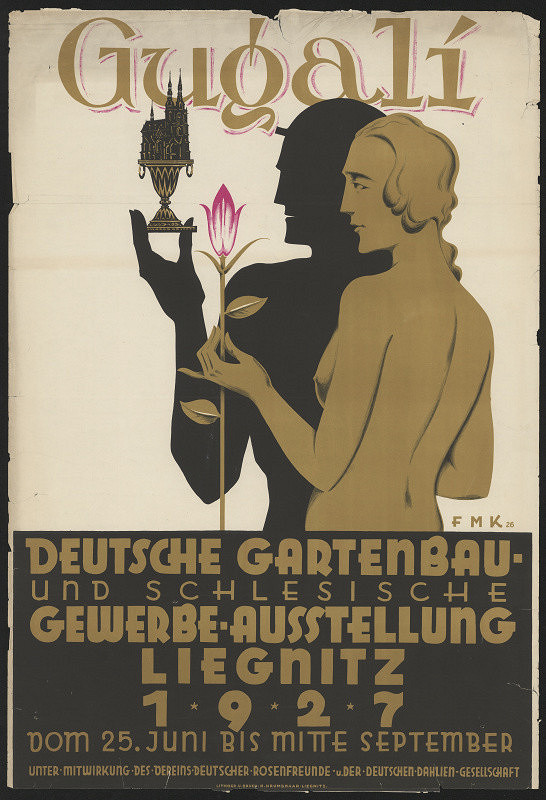 signatura F.M.K. – GUGALI Deutsche  Gartenbau- und Schlesische Gewerbe-Ausstellung, Liegnitz 1927 