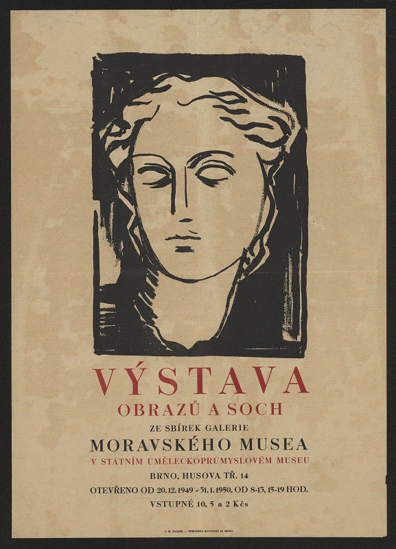 neznámý – Výstava obrazů a soch ze sbírek Moravského musea, Uměleckoprůmysl. Musem 