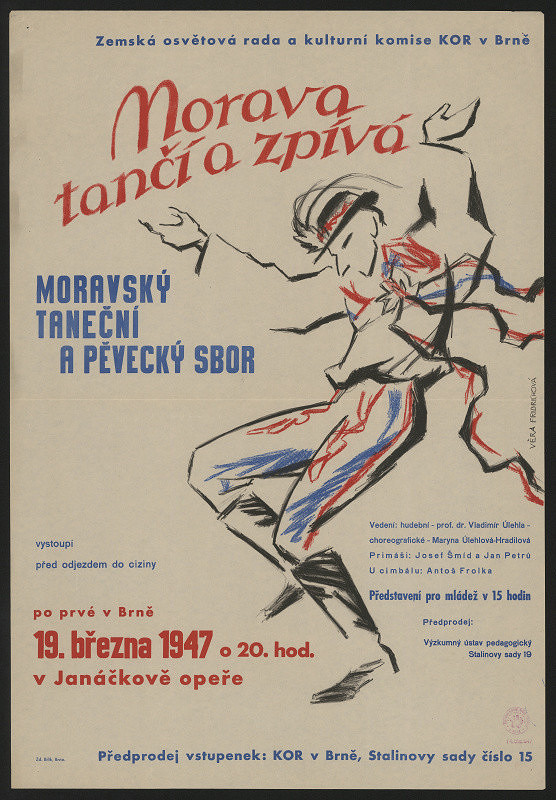 Věra Fridrichová – Morava tančí a zpívá. Moravský taneční a pěvecký sbor 1947, Brno Janáčkova opera 