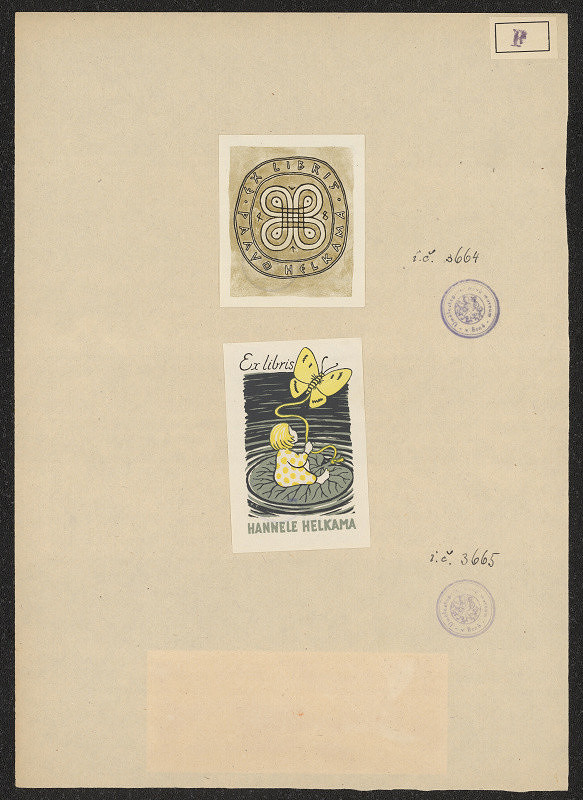 Evke Fanter (?) – Exlibris Hannele Helkama 