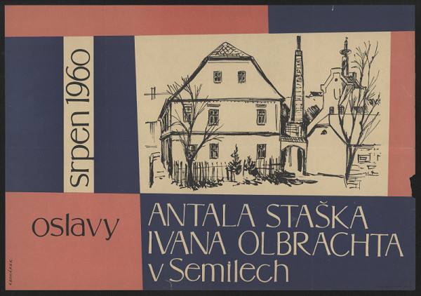 Vladimír Komárek – Oslavy Antala Staška, Ivana Olbrachta v Semilech, srpen 1960 