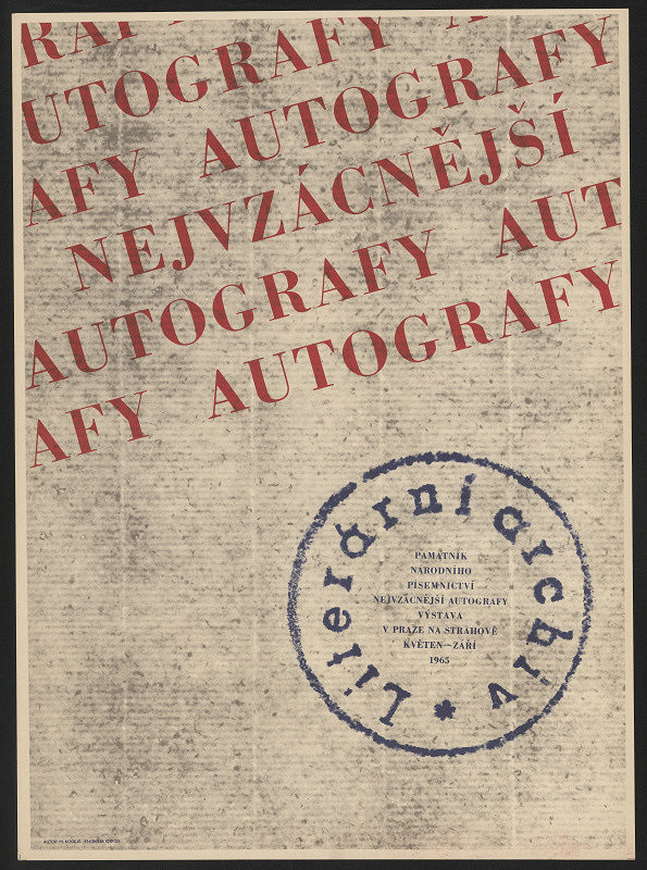 Milan Kodejš – Nejvzácnější autografy, PNP Literární archiv 