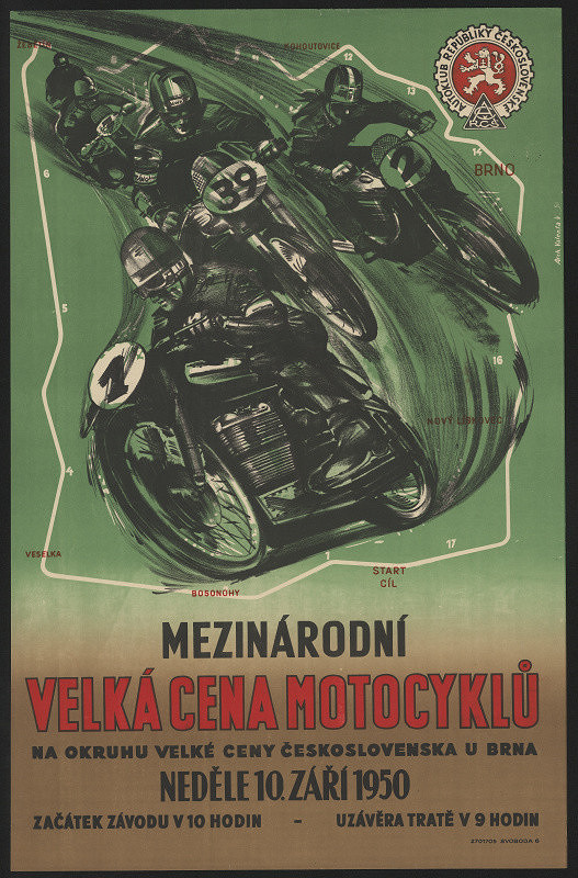 Vladimír Valenta – Mezinárodní velká cena motocyklů, Velká cena Československa 10.9.1950 