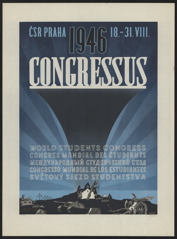 Šolek – Congressus 1946 Praha. World Students Congress. Světový sjezd studenstva 