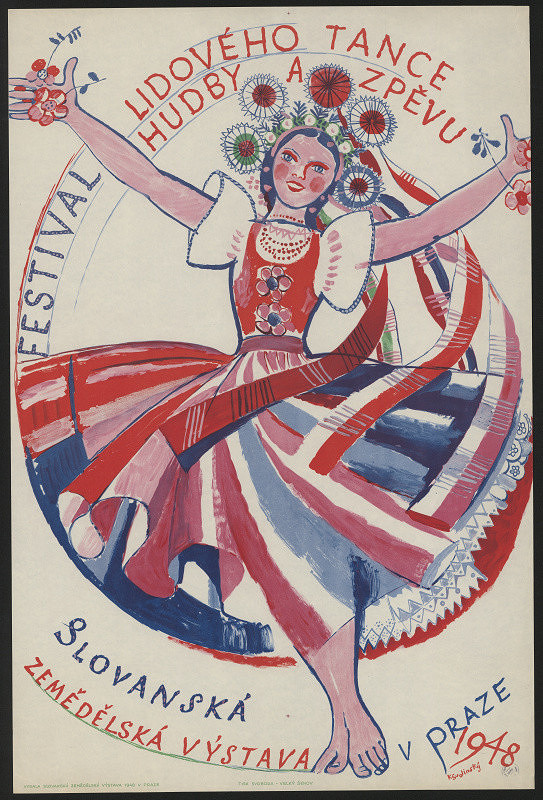 Karel Svolinský – Festival lidovového tance, hudby a zpěvu. Slovanská zemědělská výstava v Praze 1948 