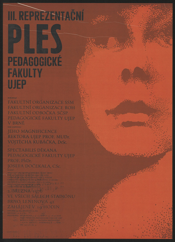 neznámý – III. reprezentační ples pedagogické fakulty UJEP, 2. března 1976, Stadion Brno 