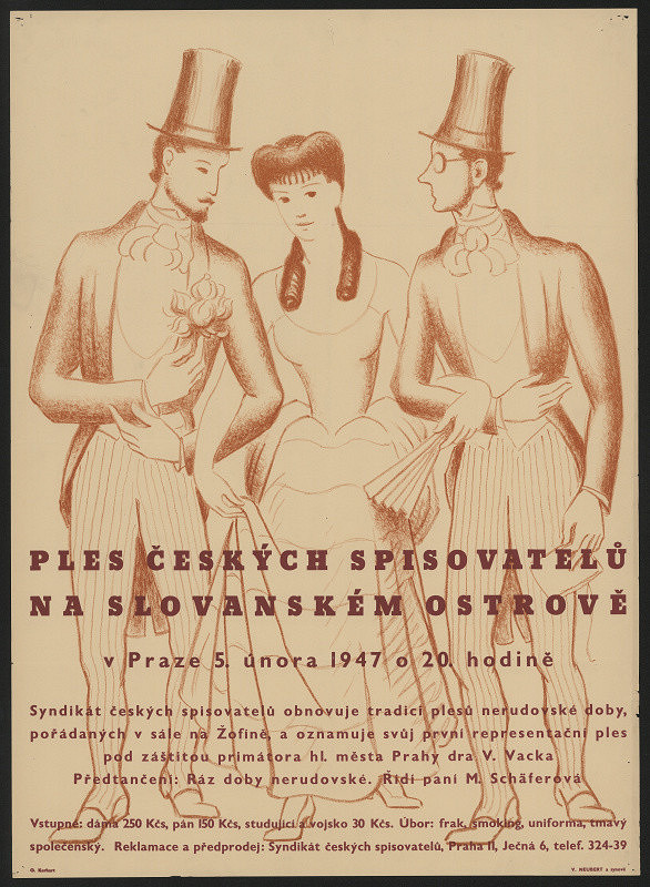 Oldřich Kerhart – Ples českých spisovatelů na Slovenském ostrově, 5.února 1947