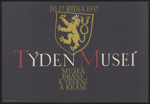 neznámý – Týden museí. Musea brány k vědění a kráse, 20.-27. října 