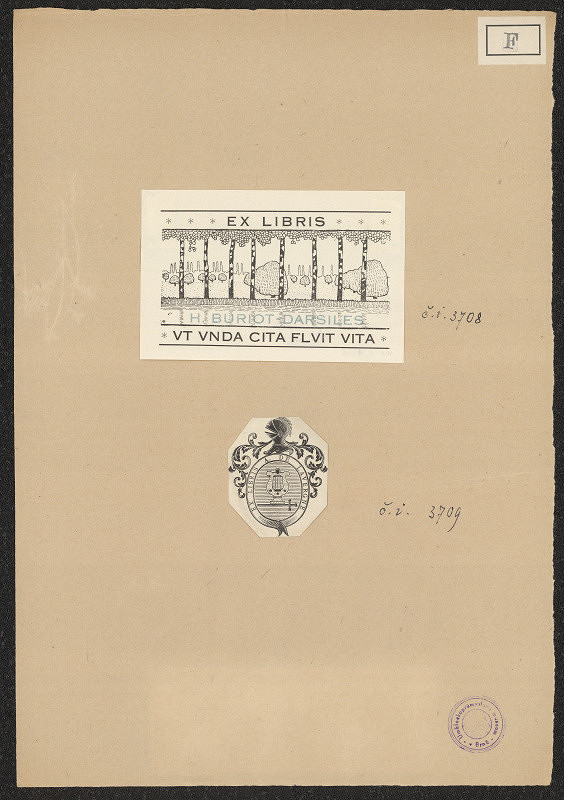 neznámý – Exlibris A. de Lavergne 