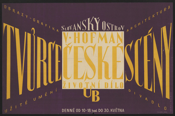 Karel Šourek – V. Hofman - tvůrce české scény, Umělecká beseda 