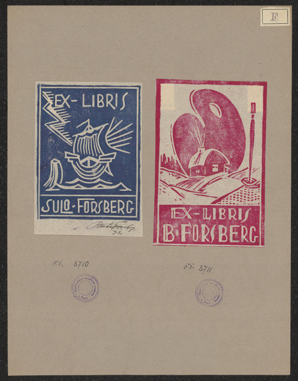 neznámý – Exlibris B. Forsberg 