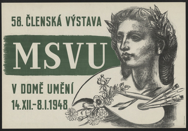 neznámý – 58. členská výstava MSVU v Domě umění 1948 
