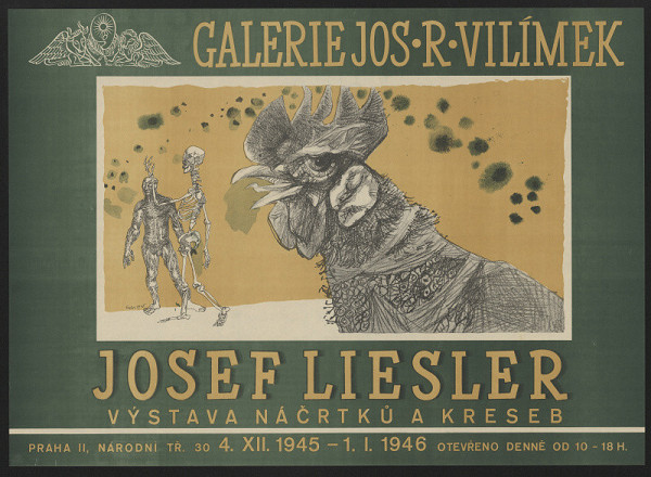 neznámý – Josef Liesler, Výstava náčrtků a kreseb. Galerie Jos. R. Vilímek, Praha II. ... 1945-1946 