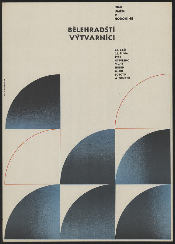 Svatoslav Böhm – Bělehradští výtvarníci, Dům umění v Hodoníně 1968 