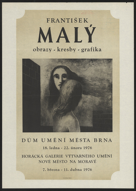neznámý – František Malý, obrazy, kresby, grafika. Dům umění m.Brna, Horácká galerie VU Nové Město n/mor. 1976 