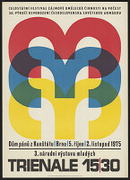 Václav Rykr – 3. národní výstava mladých Trienále 15/30, Dům p. z Kunštátu ... 1975 