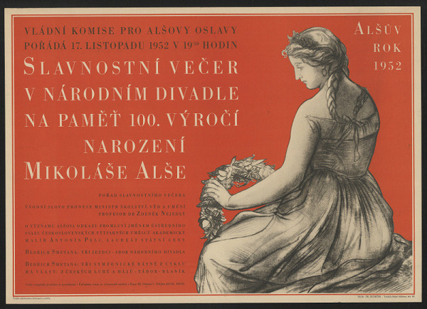 František Hudeček – Slavnostní večer v Národ. divadle na paměť 100. výročí narození Mikoláše Alše, alšův rok 1952 